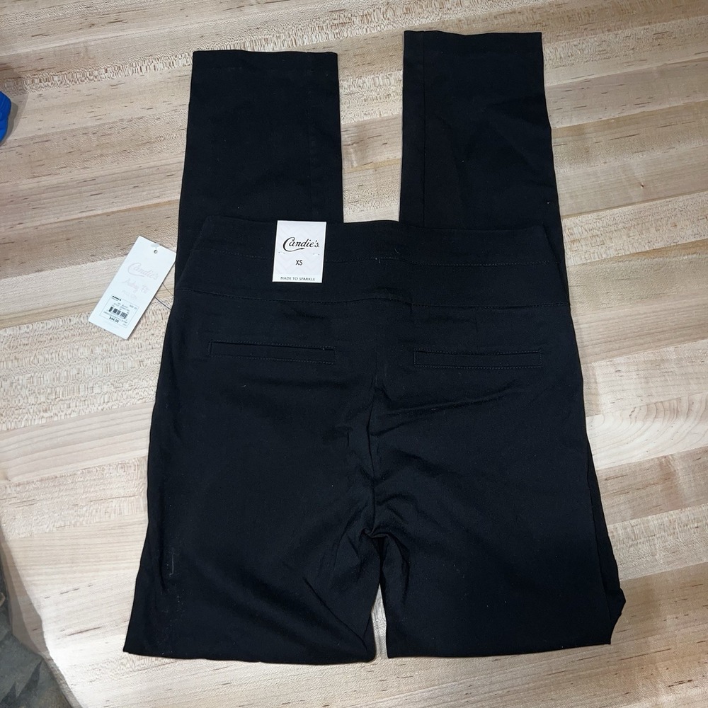 Candie's Pants Women's XS Black Audrey Fit‎ Pull On Stretch Zip Pocket NWT - Picture 6 of 8